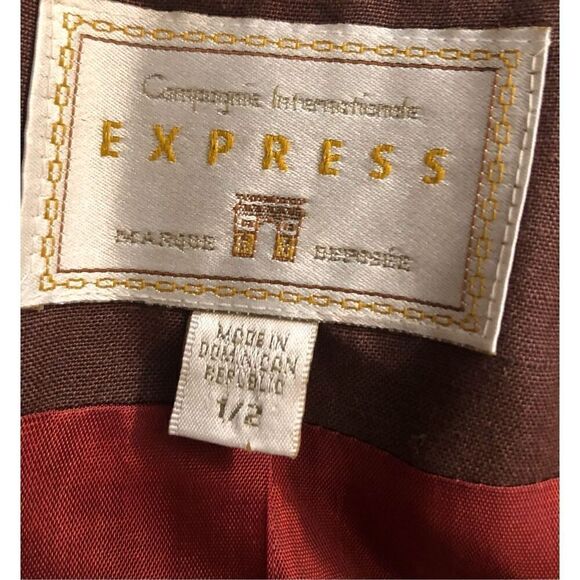 Express linen long line button front vintage 90 blazer Size 2 - Picture 10 of 13